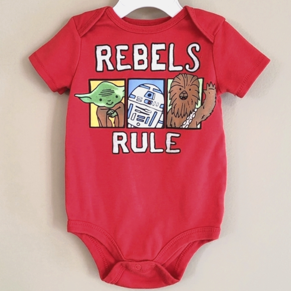 Star Wars "Rebels Rule" red onesie/bodysuit